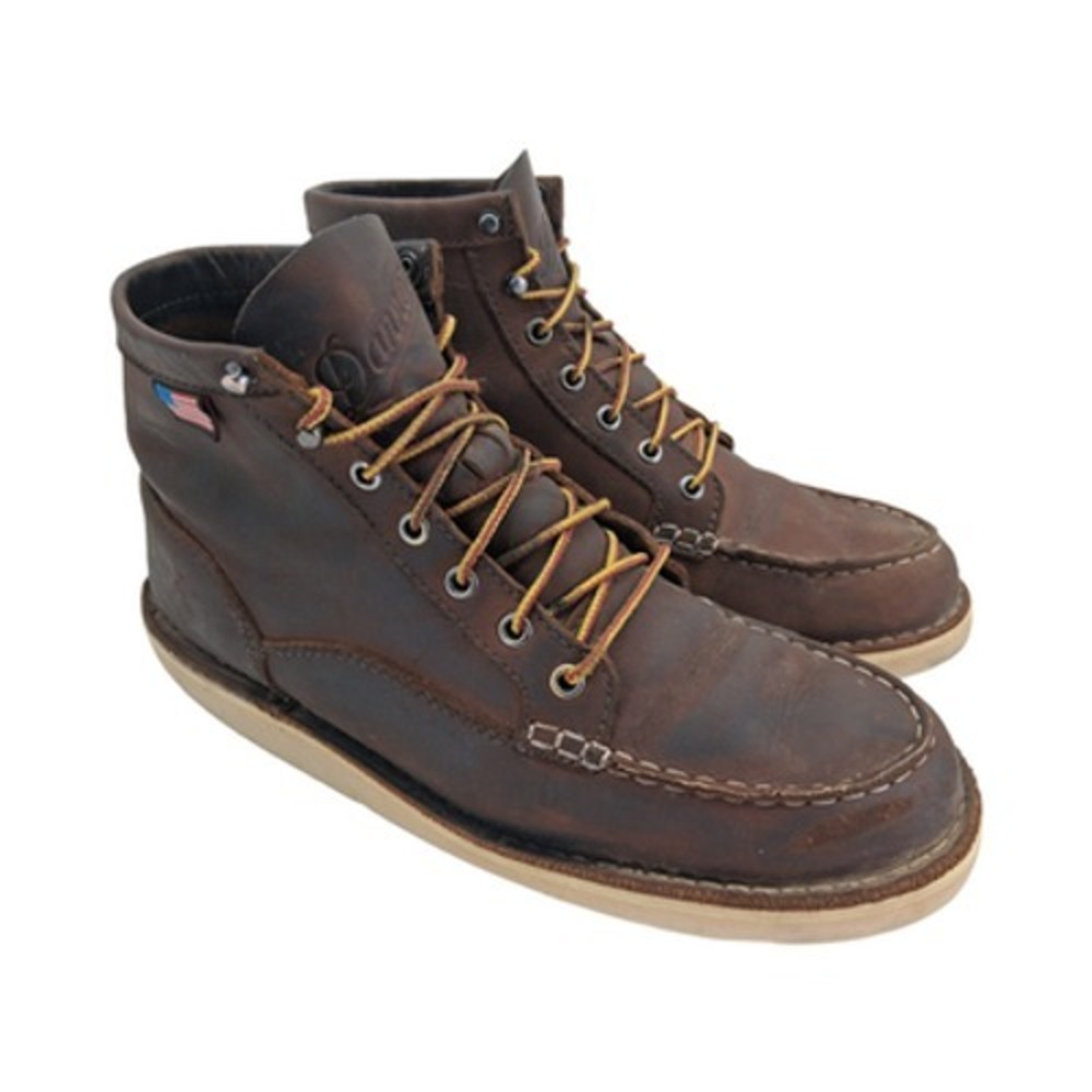 Danner Bull Run Moc Toe Boots Womens Size 10 41.5 Brown Leather Work Ankle 15575